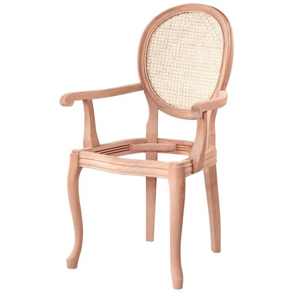 Madalyon Döşemeli Kolçaklı Ahşap Sandaye