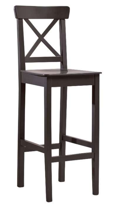 Çapraz Ahşap Bar Sandalye