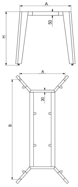Kızılca Metal Masa Ayağı
